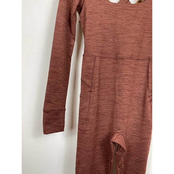 Free People Movement Releve Crossback Jumpsuit in Heather Espresso Size XS - Picture 6 of 12